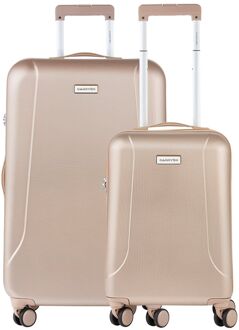 CarryOn Skyhopper 55 + 78 Set champagne hardcase koffer - H 78.5 x B 46 x D 28 cm