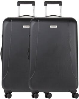 CarryOn Skyhopper 78 Set van 2 black hardcase koffer Zwart - H 78.5 x B 46 x D 28 cm