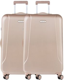 CarryOn Skyhopper 78 Set van 2 champagne hardcase koffer - H 78.5 x B 46 x D 28 cm