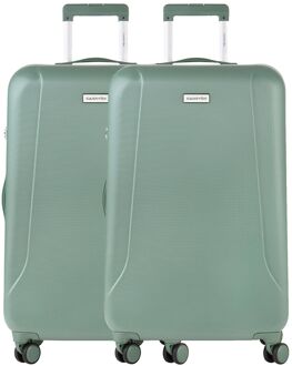CarryOn Skyhopper 78 Set van 2 olive hardcase koffer Groen - H 78.5 x B 46 x D 28 cm
