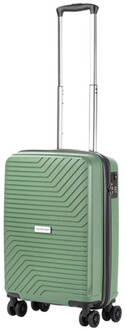 CarryOn Transport Handbagagekoffer - Usb Handbagage 55cm - Okoban - Dubbele Wielen - Ykk Ritsen - Olijf