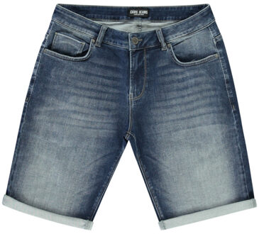 Cars California den.short dark used blue denim Blauw - XL