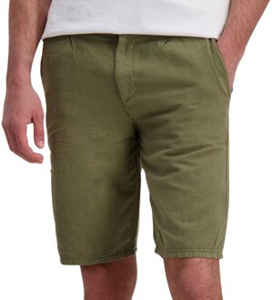 Cars Horan Linnen Short Heren olijfgroen