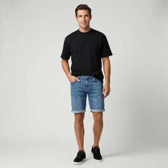 Cars Korte spijkerbroek california stone used Blauw - 4XL