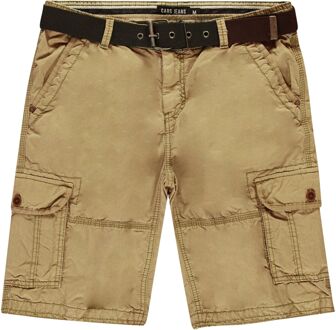 Cars regular fit cargo bermuda beige met riem - 3XL