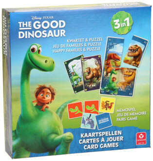 Cartamundi Disney Pixar The Good Dinosaur 3in1 kwartet, puzzel en memospel