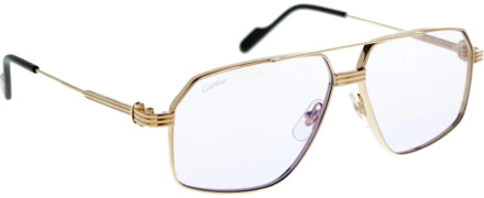 Cartier Glasses Cartier , Yellow , Heren - 58 MM