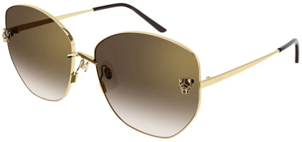 Cartier Stijlvolle zonnebril met metalen frame Cartier , Yellow , Unisex - 62 MM