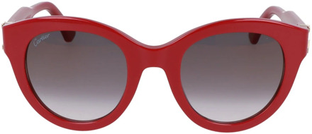 Cartier Stijlvolle zonnebril Model 0436S Cartier , Red , Dames - 50 MM