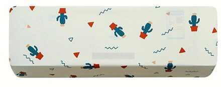 Cartoon Airconditioner Stofkap Indoor Muur Gemonteerde Airconditioner Beschermhoes Eenvoudige Reiniging Cover Beschermhoes groen