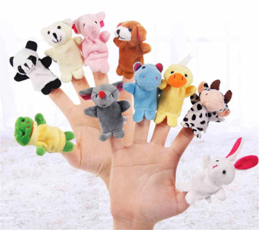 Cartoon Animal Finger Doll Velvet Finger Puppet Finger Toy Parent Child Games Baby Cloth Educational Hand Story Baby Toy Gift