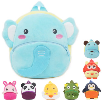 Cartoon Animal Plush Backpacks Multi-function Cute Animal Doll Bag Multicolor Kindergarten School Bags Baby Double Shoulders Bag