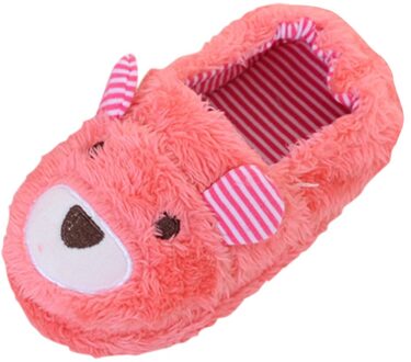 Cartoon Animatie Huis Slippers Katoen Stof Suède Baby Meisje Slippers Winter Warm Slippers Voor Kinderen Kinderen Schoenen Kapcie watermeloen rood / 10.5