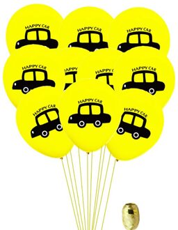 Cartoon Auto Afdruk Ballonnen Kleurrijke Latex Ballon Diy Bruiloft Kids Verjaardagsfeestje Decoratie 3