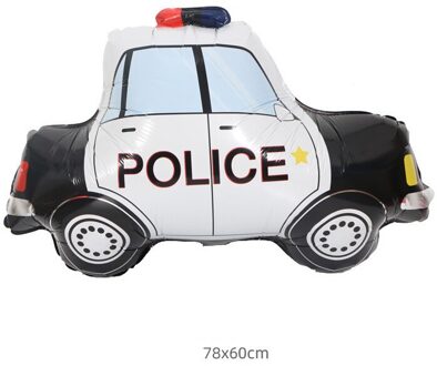 Cartoon Auto Ballon Kinderen Speelgoed Drijvende Lucht Bal Auto Trein Pickup Vrachtwagen Verjaardagsfeestje Decoratie Aluminium Folie Ballon police car