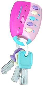Cartoon Baby Kids Musical Smart Remote Autosleutel Speelgoed Auto Stemmen Pretend Play Speelgoed 998 Blauw