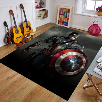 Cartoon Baby Playmat The Avengers Captain America Door Mat Rug Carpet Floor Bedroom Doormat Non-slip Mat Gift Multiple sizes
