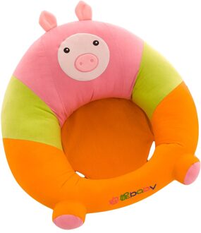 Cartoon Baby Sofa Cover Leren Zitten Seat Feeding Stoel Case Kids Baby Sofa Huid Zuigeling Babyzitje Sofa Case zonder Katoen varken