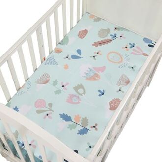 Cartoon Baby Wieg Hoeslaken Baby Bed Matras Cover Soft Ademend Print Pasgeboren Beddengoed Voor Ledikant Size 130*70cm groen