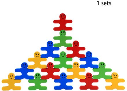 Cartoon Balans Schurk Jenga Houten Kinderen Educatief Houten Kleuterschool Vroege Onderwijs Speelgoed