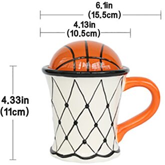 Cartoon Basketbal Voetbal Thee Cup Cartoon Mok Keramische Koffie Ontbijt Water Cup Mooie Zeef Mooie Theepot Mok Drinkw