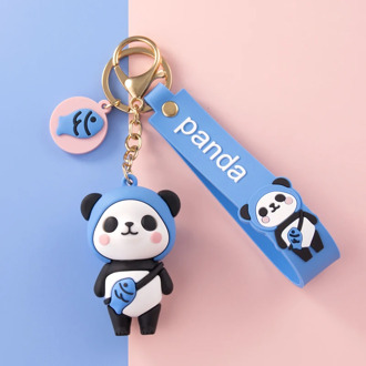 Cartoon Bear Doll Lover Keychain Creative Personality 3D Car Chain Key Ring Cute Female Hand Rope Bag Ornaments Girl Gift Toy