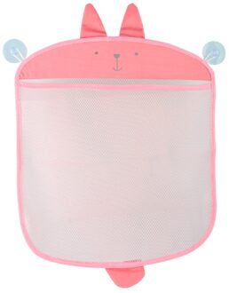 Cartoon Beer Shark Baby Bad Zuignap Opknoping Opbergtas Mesh Pouch Organizer roze