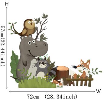 Cartoon Bos Beer Muurstickers Voor Kinderkamer Babykamer Decoratie Kwekerij Muur Stickers Kamer Interieur Stickers F144