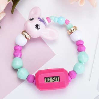Cartoon Bracelet DIY Charm Dress Quartz Clock Girls Fashion Cat Dog Digital Luxury Colorful Creaive Watch Gift For Children