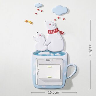 Cartoon Cactus Schakelaar Sticker Lichtgevende Schakelaar Cover Glow In The Dark Socket Muursticker Schakelaar Lichtgevende Woondecoratie 10