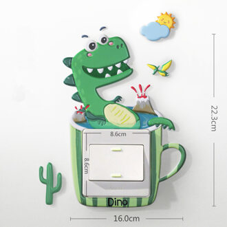 Cartoon Cactus Schakelaar Sticker Lichtgevende Schakelaar Cover Glow In The Dark Socket Muursticker Schakelaar Lichtgevende Woondecoratie 11