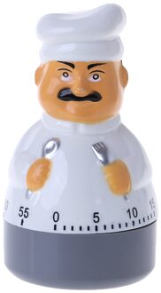 Cartoon Chef Timer Koken Mechanische Alarm Sleep Herinnering Klokken Kitchen Supply
