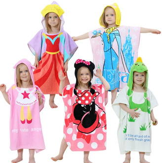 Cartoon children's bathrobe pure cotton skin friendly children's robe hooded comfortable blanket warm winter children's clothing