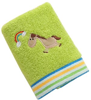 Cartoon Dier Patroon Milieuvriendelijke Absorptie Baby Handdoek Kind Handdoek Handdoek Huis Schoonmaken Gezicht Voor Peuter Baby Kids groen