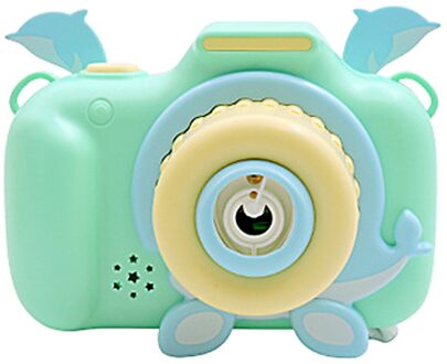 Cartoon Dieren Bubble Machine Lichte Muziek Automatische Bubble Blazen Camera 10Ml Zomer Kinderen Outdoor Speelgoed Игрушки groen
