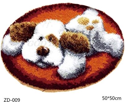 Cartoon Diy Klink Haak Tapijt Kit Voor Volwassenen Home Slaapkamer 3D Segment Borduren Kussen Grof Wol Kruissteek Tapijt Set ambachten 09