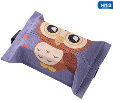 Cartoon Doek Auto Tissue Box Auto Seat Terug Opknoping Opbergtas Zonneklep Tissue Box Container Servet Papieren Tissue Houder case H12