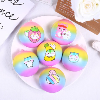 Cartoon Exquisite Slow Rising Ball Adorable Bread Cake Bun Pendant Kids Gift Charm Squishies Squeeze Toys Stress Relief Toy