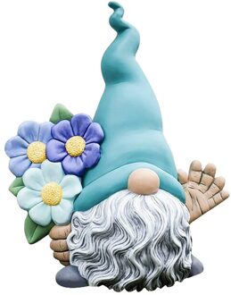 Cartoon Faceless Pop Tuin Gnomes Standbeeld Beeldjes Terras Dek Outdoor Gazon Veranda Landschap Decoratie Dwerg Sculptuur leger groen