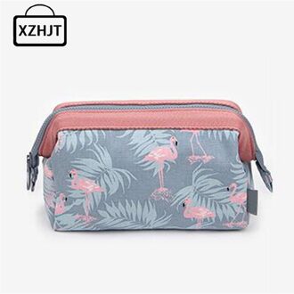 Cartoon Flamingo Cosmetische Tas Vrouwen Functie Reizen Kofferbak Make-Up Tas Rits Make Up Organizer Opslag Pouch Toilettas Kit Doos 4