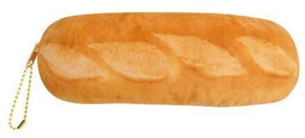 Cartoon Franse Brood Etui Grote Capaciteit Pen Zak Student Briefpapier School Trave Make Storage Tool