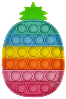 Cartoon Fruit Push Bellen Zintuiglijke Speelgoed Zachte Autisme Anti-Stress Speelgoed Vroege Onderwijs Puzzel Wasbare Stress Squeeze Speelgoed