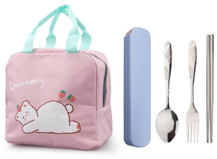 Cartoon Geïsoleerde Lunch Tas Rits Lunch Tas Aluminium Film Verdikte Grote Capaciteit Draagbare Lunchbox Tas