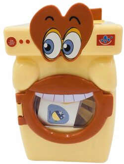 Cartoon Grote Mond Wasmachine Speelgoed Meisje Speelhuis Voor Kinderen geel
