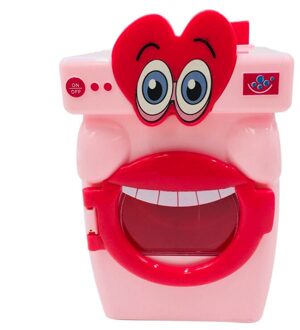 Cartoon Grote Mond Wasmachine Speelgoed Meisje Speelhuis Voor Kinderen rood