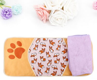 Cartoon Huisdier Badhanddoek Water Absorberende Handdoek Handschoen Stijl Douche Handdoek Dierbenodigdheden (Kat) afbeelding 2