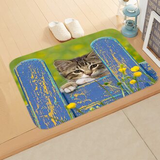 Cartoon Kat Deurmat Anti-Slip Absorberen Water Badmat Badkamer Thuis Keuken Bedroon Floor Mat Entree 40*60cm DD-0100 2