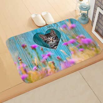 Cartoon Kat Deurmat Anti-Slip Absorberen Water Badmat Badkamer Thuis Keuken Bedroon Floor Mat Entree 40*60cm DD-0100 7