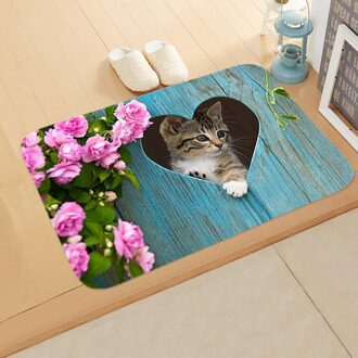 Cartoon Kat Deurmat Anti-Slip Absorberen Water Badmat Badkamer Thuis Keuken Bedroon Floor Mat Entree 40*60cm DD-0100 8