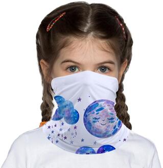 Cartoon Kat Space Kids Hoofd/Gezicht/Masker Neck Bandana Sjaal Dual-Gebruik Magic Tube Hoofddoek Fietsen Sport hoofddeksels Tulband Balaclava